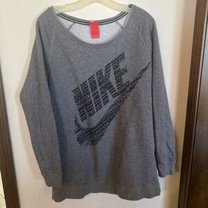 Nike Off the Shoulder Oversized Sweatshirt Sz L
